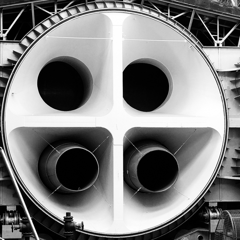 The business-end of the wind tunnel inside the Stratosphere Chamber